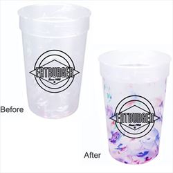 DA71222 22 oz. Rainbow Confetti Mood Cup with Custom Imprint